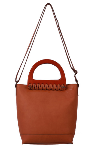 Sasha Ring Satchel in Cognac