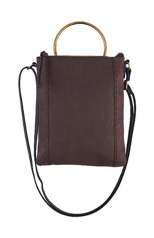 Laser Peel Saddle Bag in Cognac