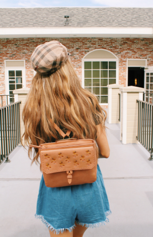 Maya Mini Backpack in Crochet Blush