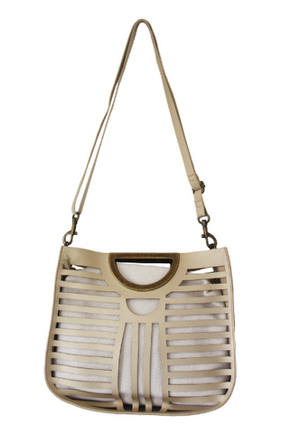 Moto Crossbody in Pink Stripe