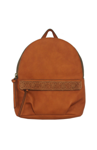 Laser Peel Saddle Bag in Cognac