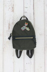 Pin Me Down Nylon Backpack in Olive