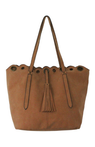Puff Printed Tote in Ivory