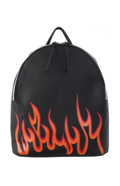 Jane Mini Dome Backpack in Black Flamin' Hot