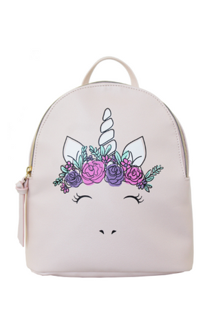 Floral Love Backpack in Grey