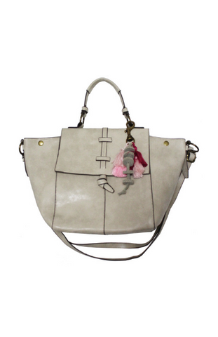 Pearled Ring Satchel in Blush