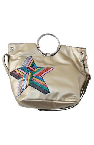 Jane Mini Dome Backpack in Silver Flamin' Hot