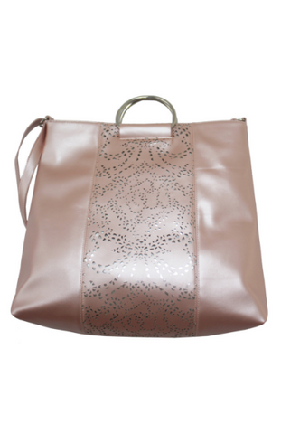 Cassidy Ring Tote in Crochet Blush