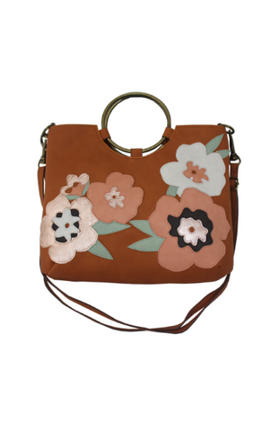 Lexi Ring Fold-over Satchel in Rose Gold