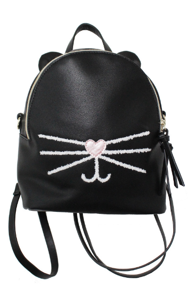 Check Meowt Backpack in Black