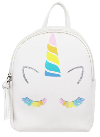 Floral Unicorn Mikey Backpack in Black