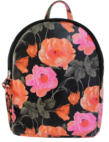 Floral Unicorn Mikey Backpack in Black