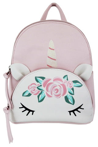 Unicorn Pocket Mikey Backpack in Blush