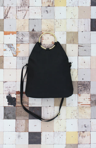 Polly Square Backpack in Gold