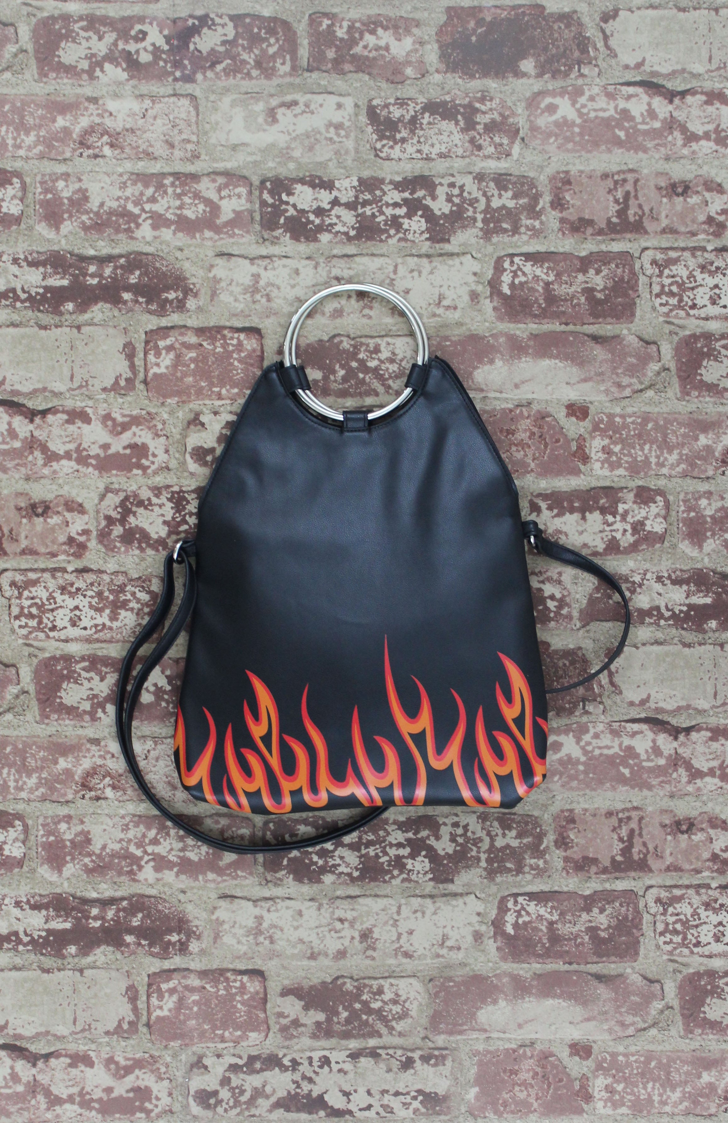 Lexi Ring Fold-over Satchel in Flamin' Hot
