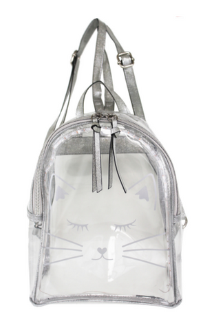 Holographic Star Backpack in Silver