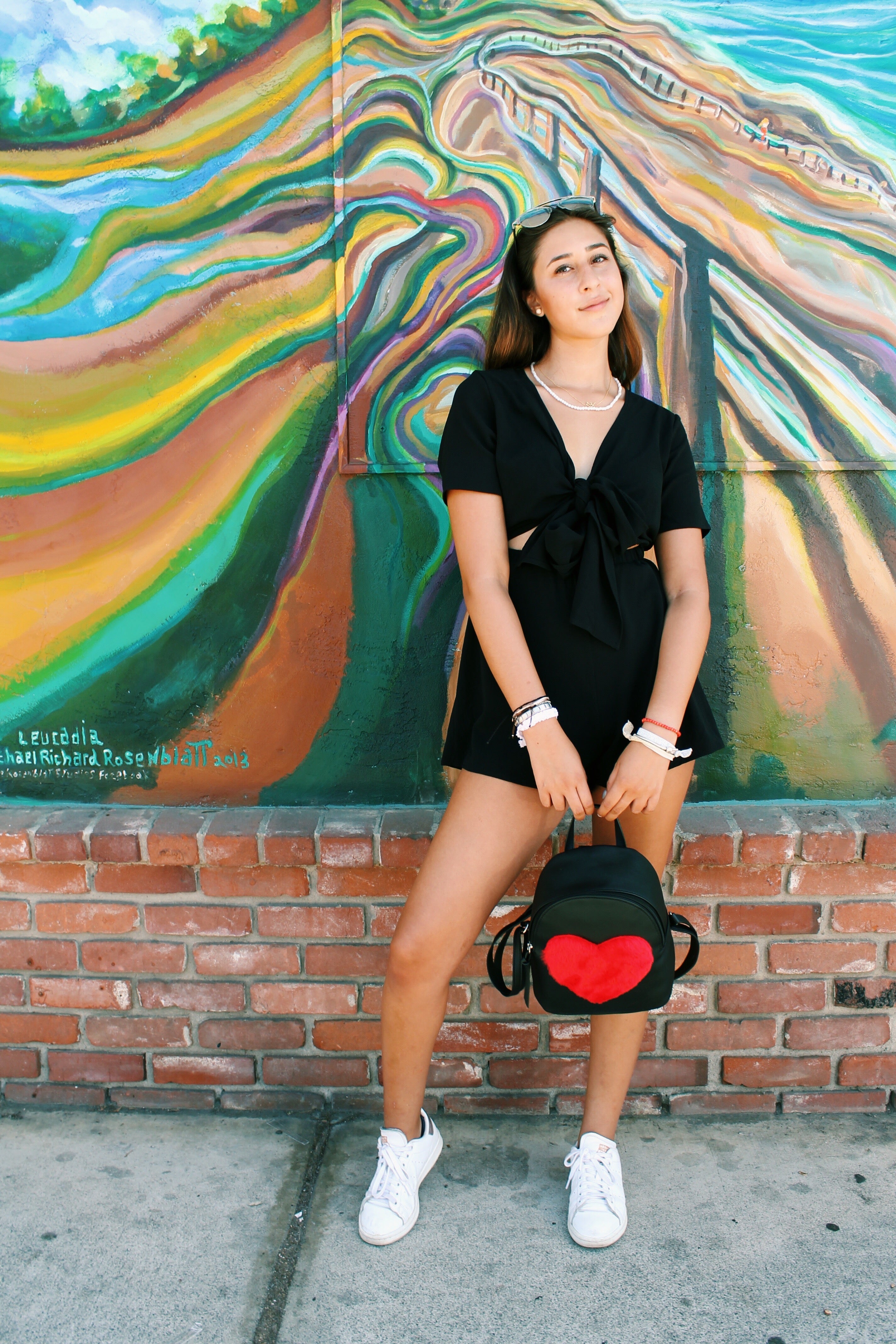Love Furever Backpack in Black & Red